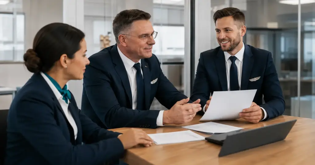 Empleados reunidos
